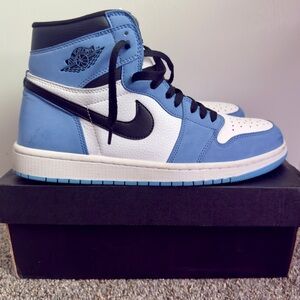 Jordan Men’s High Top Sneakers in University Blue/White/Black
